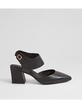 Mallin Black Leather Heels