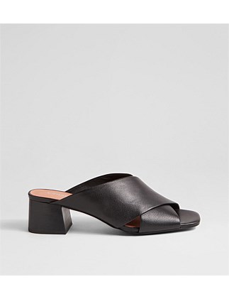 Fanter Black Leather Sandals