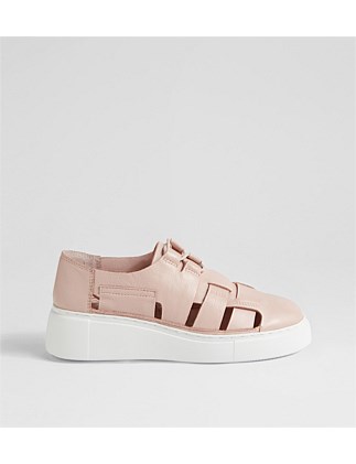 Yaos Rose White Leather Sneakers