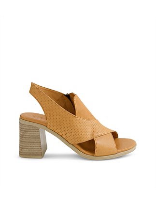 Ceelia Tan Leather Sandals