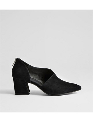 Meemi Black Suede Heels