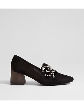 Meero Black Suede Heels