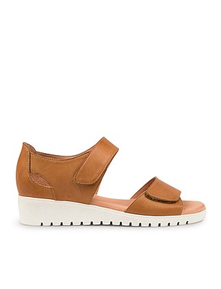 MONTE DARK TAN LEATHER SANDALS