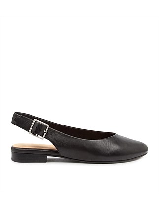 Lisa W Black Leather Flat Shoes