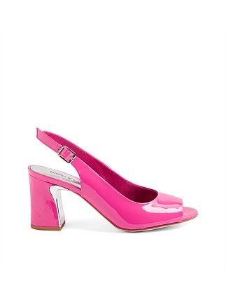 KIANNA HOT PINK PATENT LEATHER SANDALS