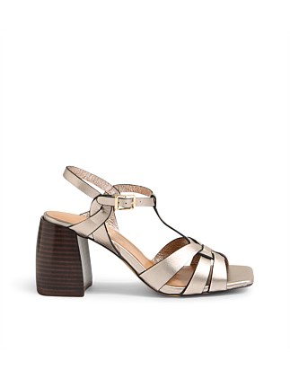 Tanett Platino Dark Brown Leather Sandals