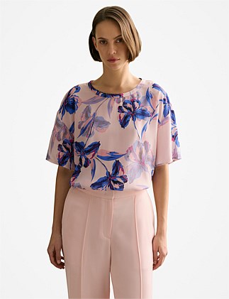 Silk Floral Relaxed T-shirt