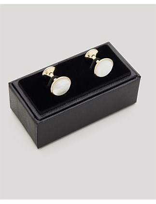 Cufflinks With Mother of Pearl Inlay