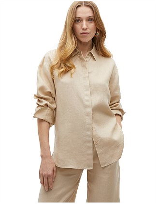 CORE LINEN BOYFRIEND SHIRT