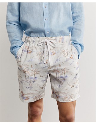 NOAH LINEN HAWAII SHORT