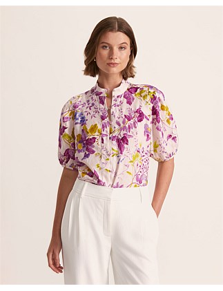 WILDFLOWER TUCK SLEEVE BLOUSE