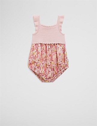 Organically Grown Cotton Garden Frill Romper