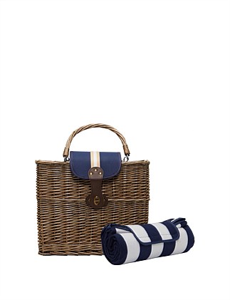 Avalon Picnic Cooler Basket with Rug