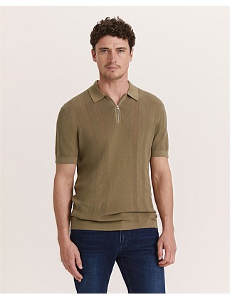 EVANS TEXTURED KNIT POLO