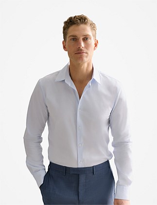 Tailored Fit Yarn Dyed Cotton Smart Shirt