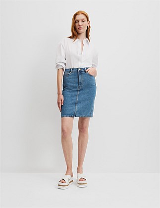 Denim Midi Skirt