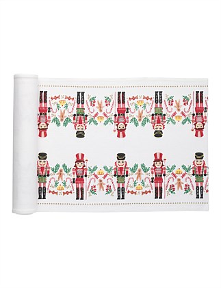 Nutcracker Holly & Noel Cotton Table Runner