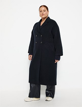 DOUBLE BREASTED WOOL COAT