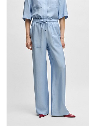 Wide-leg trousers in soft twill