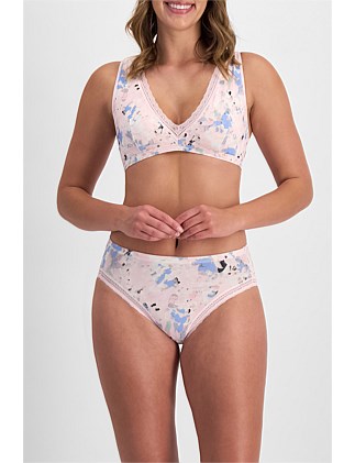 Parisienne Delicate Print Hi Cut Brief