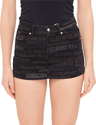 ALL OVER EMBROIDERY MINI SKIRT