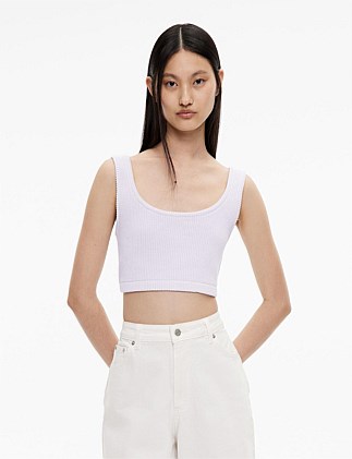 Cropped Rib Knit Top