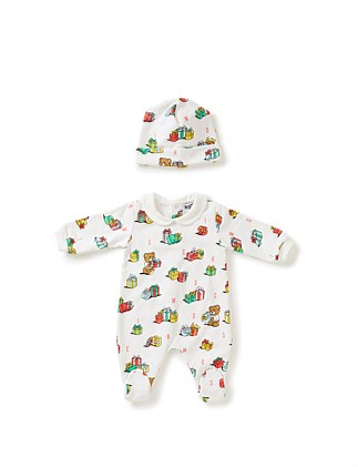 BABYGROW AND HAT GIFT SETS - XMAS (1M-18M)