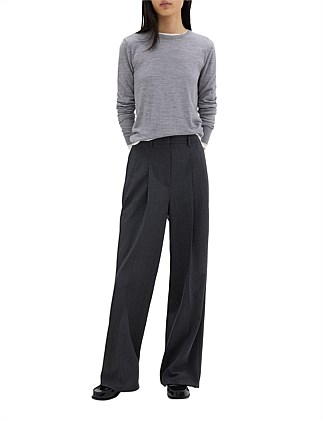 Double Pleat Wool Pant