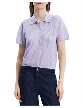 CROPPED KNIT POLO