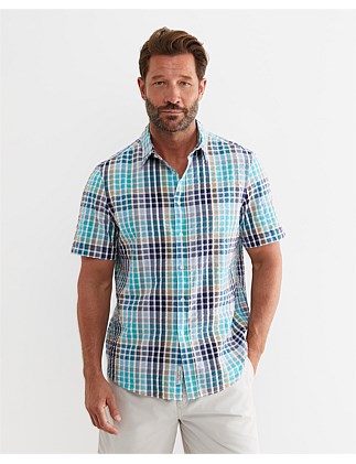 KNOT SHORT SLEEVE CHECK SHIRT