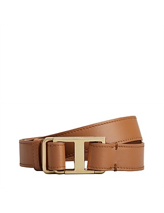 T TIMELESS BELT IN LEATHER