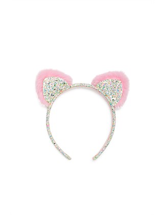 GLITTER FUR EARS HEADBAND