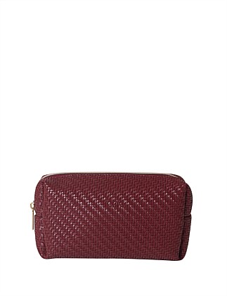 Herringbone Small Cosmetic Bag Mulberry