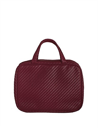 Herringbone Hanging Cosmetic Bag Mulberry