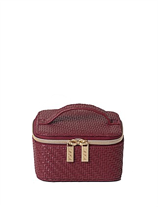 Herringbone Jewellery Cube Mulberry