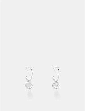 Lune Charm Hoop Earrings