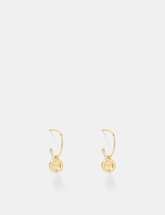 Lune Charm Hoop Earrings