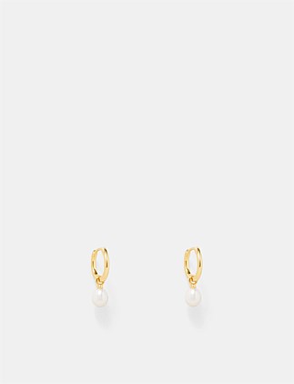 Purete Charm Hoop Earrings