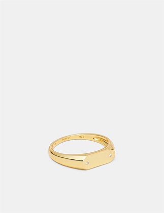 Oblique Signet Ring