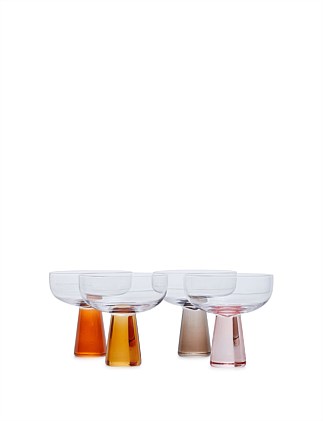 Bedford Coloured Stem Cocktail Glass Set of 4