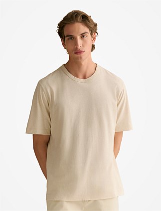 Linen Cotton Relaxed Crew T-shirt