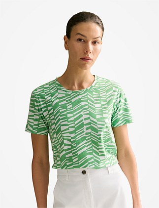 Australian Cotton Abstract Geo T-shirt