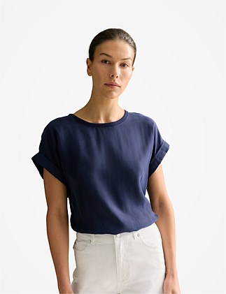 Spliced Cuff Detail T-shirt