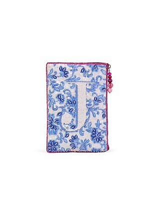 J MONOGRAM COSMETIC BAG