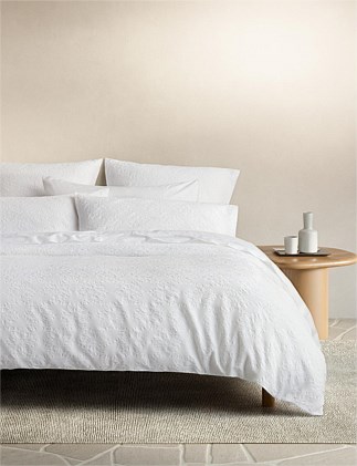 LENNOX QUILT COVER KING IN WHITE