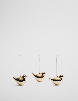 Metallic Bird Decoration Set of 3