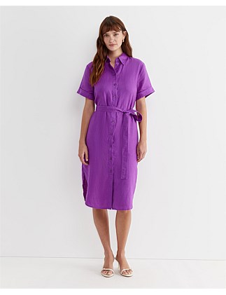 LULU LINEN MIDI DRESS