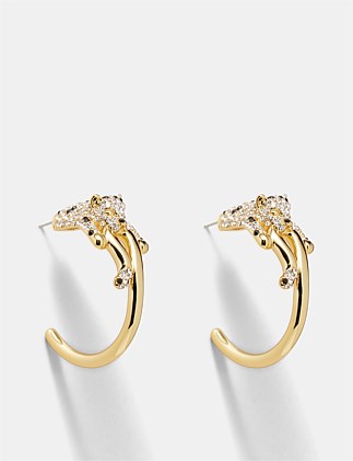 Some Hot Stuff Pavé Jaguar Hoop Earrings