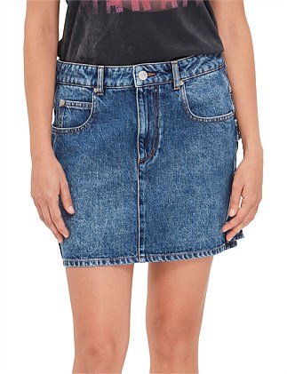 STESSY DENIM MINI SKIRT