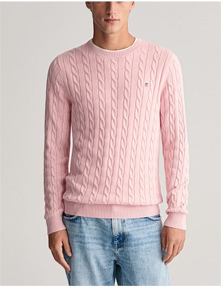 Cotton Cable Crew Neck Knit